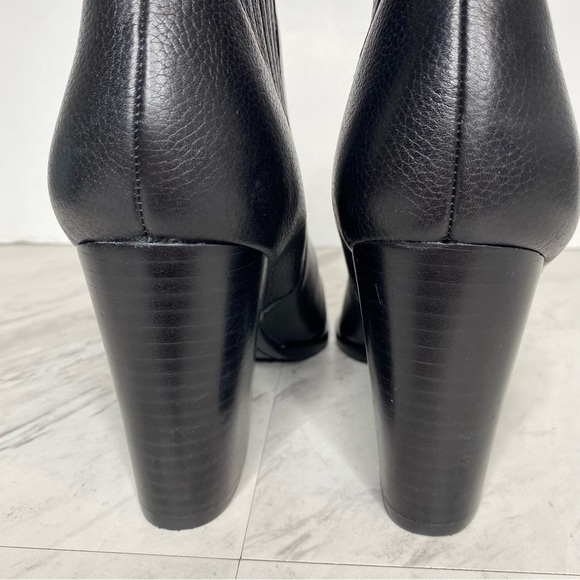 Marc Fisher Alva Black Leather Heeled Bootie 10M - Picture 4 of 14